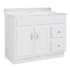 Design House Concord 36" Free Standing Single Basin Vanity Set with Cabinet and Cultured Marble Vanity Top White