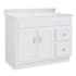Design House Concord 37" Free Standing Single Basin Vanity Set with Cabinet and Cultured Marble Vanity Top White