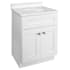 Design House Brookings 24" Free Standing Single Basin Vanity Set with Cabinet and Cultured Marble Vanity Top White