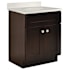 Design House Brookings 24" Free Standing Single Basin Vanity Set with Cabinet and Cultured Marble Vanity Top Espresso