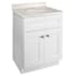 Design House Brookings 24" Free Standing Single Basin Vanity Set with Cabinet and Cultured Marble Vanity Top White