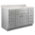 Design House Brookings 48" Free Standing Single Basin Vanity Set with Cabinet and Cultured Marble Vanity Top Gray