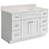 Design House Brookings 48" Free Standing Single Basin Vanity Set with Cabinet and Cultured Marble Vanity Top White