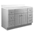 Design House Brookings 48" Free Standing Single Basin Vanity Set with Cabinet and Cultured Marble Vanity Top Gray