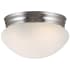 Design House Millbridge 8" Wide Flush Mount Ceiling Fixture with Frosted Glass Shade Satin Nickel