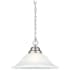 Design House Millbridge 15" Wide Pendant with Frosted Glass Shade Satin Nickel