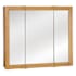 Design House Richland 36" Framed Triple Door Mirrored Medicine Cabinet Nutmeg Oak