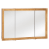 Design House Richland 48" Framed Triple Door Mirrored Medicine Cabinet Nutmeg Oak