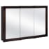 Design House Ventura 48" Framed Triple Door Mirrored Medicine Cabinet Espresso