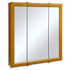 Design House Claremont 30" x 30" Triple Door Framed Medicine Cabinet with Mirror Honey Oak