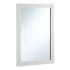 Design House 20" Wall Mounted Mirror with Wooden Frame and Plain Glass Edge White