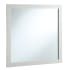 Design House 30" Wall Mounted Mirror with Wooden Frame and Plain Glass Edge White