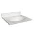 Design House 25" Cultured Marble Vanity Top with Backsplash Solid White