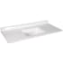 Design House Camilla I 49" Cultured Marble Vanity Top with Integrated Backsplash Solid White