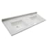 Design House Camilla I 61" Cultured Marble Vanity Top with Integrated Sinks and Backsplash Solid White