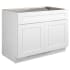Design House Brookings 42" Wide x 34-1/2" High Double Door Base Cabinet with Nonfunctional Drawer White