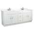 Design House Concord 73" Free Standing Double Basin Vanity Set with Cabinet and Cultured Marble Vanity Top White
