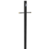 Design House 80" Tall Outdoor Lamp Post with Cross Arm and Outlet Black