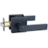 Design House Karsen Privacy Door Lever Set with Square Rose Matte Black