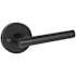 Design House Eastport Non-Turning One-Sided Dummy Door Lever with Round Rose Matte Black