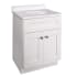 Design House Brookings 24" Free Standing Single Basin Vanity Set with Cabinet and Cultured Marble Vanity Top White