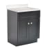 Design House Brookings 24" Free Standing Single Basin Vanity Set with Cabinet and Cultured Marble Vanity Top Espresso