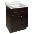 Design House Brookings 24" Free Standing Single Basin Vanity Set with Cabinet and Cultured Marble Vanity Top Espresso