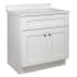 Design House Brookings 31" Free Standing Single Basin Vanity Set with Cabinet and Cultured Marble Vanity Top White