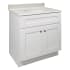 Design House Brookings 31" Free Standing Single Basin Vanity Set with Cabinet and Cultured Marble Vanity Top White