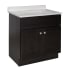 Design House Brookings 31" Free Standing Single Basin Vanity Set with Cabinet and Cultured Marble Vanity Top Espresso