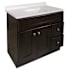 Design House Brookings 36" Free Standing Single Basin Vanity Set with Cabinet and Cultured Marble Vanity Top Espresso