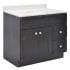 Design House Brookings 36" Free Standing Single Basin Vanity Set with Cabinet and Cultured Marble Vanity Top Espresso