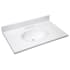 Design House 31" Cultured Marble Vanity Top with Integrated Sink and Backsplash Solid White
