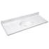 Design House 49" Cultured Marble Vanity Top with Backsplash Solid White