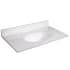 Design House 37" Cultured Marble Vanity Top with Backsplash Solid White