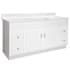 Design House Concord 61" Free Standing Single Basin Vanity Set with Cabinet and Cultured Marble Vanity Top White