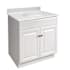 Design House Wyndham 32" Free Standing Single Basin Vanity Set with Cabinet and Cultured Marble Vanity Top White