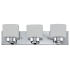 Design House Dove Creek 3 Light 24" Wide Vanity Light with Frosted Glass Shades Polished Chrome