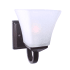 Design House Torino 8" Tall Bathroom Sconce with Frosted Glass Shade Brushed Bronze