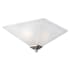 Design House Torino 2 Light 13" Wide Flush Mount Ceiling Fixture Satin Nickel