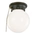 Design House 6" Wide Flush Mount Globe Ceiling Fixture Oil Rubbed Bronze