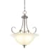 Design House Willowdale 3 Light 16" Wide Pendant with Alabaster Glass Shade Satin Nickel