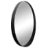 Design House Violette 24" Diameter Modern Circular Framed Bathroom Wall Mirror Black