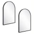 Design House Maeve 20" W x 30" H Modern Arched Aluminum Framed Bathroom Wall Mirror Matte Black