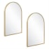 Design House Maeve 24" W x 36" H Modern Arched Aluminum Framed Bathroom Wall Mirror Brushed Gold