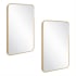 Design House Isla 24" W x 36" H Modern Rectangular Aluminum Framed Bathroom Wall Mirror Brushed Gold