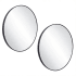 Design House Kenna 28" Diameter Modern Circular Aluminum Framed Bathroom Wall Mirror Matte Black