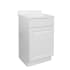 Design House Wyndham 19" Free Standing Single Basin Vanity Set with Wood Cabinet and Marble Vanity Top White