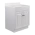 Design House Wyndham 24" Free Standing Single Basin Vanity Set with Wood Cabinet and Marble Vanity Top White
