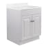Design House Wyndham 25" Free Standing Single Basin Vanity Set with Wood Cabinet and Marble Vanity Top White